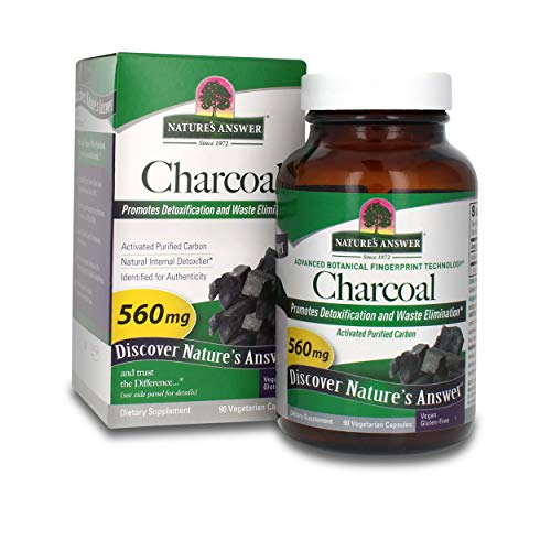 Nature's Answer Activated Charcoal - Promotes Detoxification, Vegan & Gluten-Free - 90 Capsules