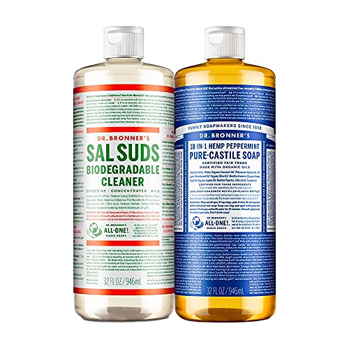 Dr. Bronner's Pure-Castile & Sal Suds Variety Pack - Organic, Vegan, Non-GMO - 32oz Each