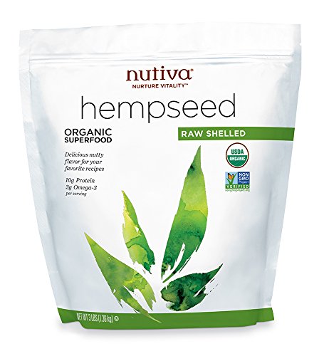 Nutiva Organic Hempseed Superfood - Rich in Protein, Omega-3, USDA Organic - 3 Pound