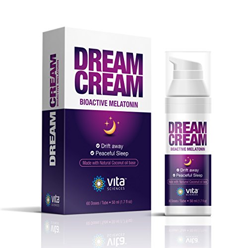 Vitasciences Dream Cream - Natural Sleep Aid with 3mg Melatonin, Fragrance-Free Lotion