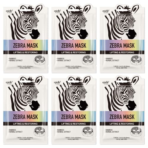 Epielle Beauty Face Mask - Hydrating Mermaid & Floral Essence for Radiant Skin, 6pk