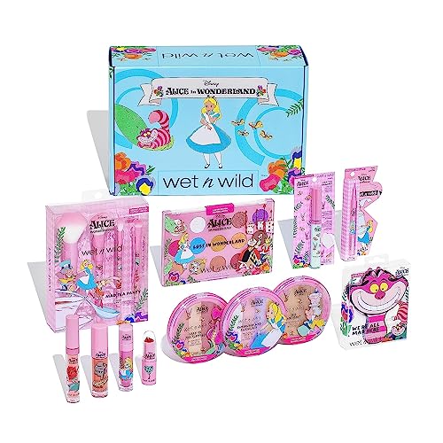 wet n wild Alice in Wonderland Makeup Set - Versatile Brushes & Buildable Palettes, Vegan