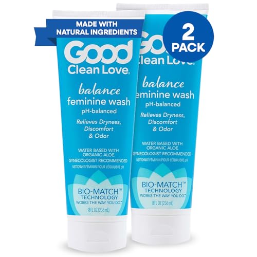 Good Clean Love Balance Feminine Wash - pH-Balanced Moisturizer, Soothing Botanicals - 8 Oz (2-Pack)