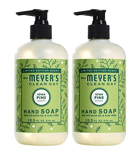 Mrs. Meyer's Hand Soap - Non-Drying, Cruelty-Free Formula with Essential Oils, 12.5 oz (Pack of 2)