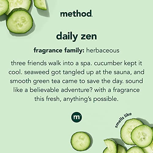 Method Body Wash - Moisturizing Cucumber & Green Tea, Biodegradable, 65% Recycled Plastic - 18oz