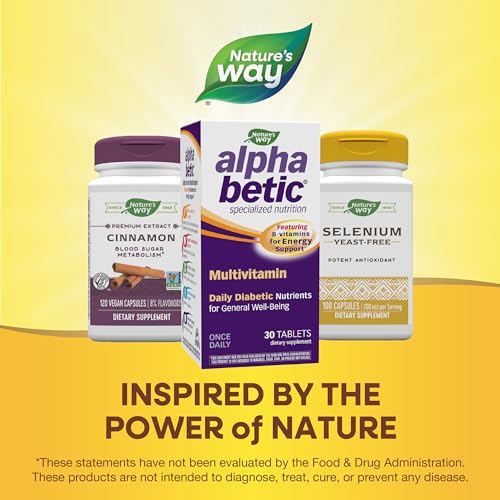 Nature's Way Alpha Betic Multivitamin - Energy Support, 10 Essential Vitamins - 30 Tablets