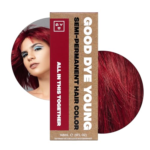 Good Dye Young Semi-Permanent Hair Color - Vegan, Non-Damaging Red Dye, Lasts 24 Washes - 5FL OZ