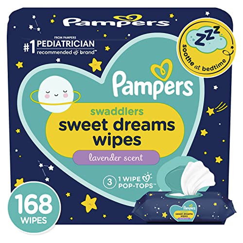 Pampers Swaddlers Sweet Dreams Wipes - Hypoallergenic, Soothing Lavender - 168 Count