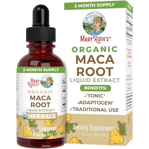 Mary Ruth's Organic Maca Herbal Supplement - Supports Adaptogenic Balance, 1 FZ