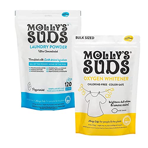 Molly's Suds Laundry Detergent Bundle - Natural Stain Removal, Safe for Sensitive Skin - 80.25oz