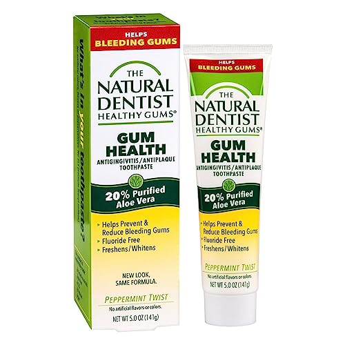 The Natural Dentist Toothpaste - Promotes Gum Health, SLS-Free, Vegan - Aloe Vera, Peppermint, 5oz