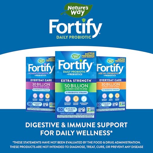 Nature's Way Probiotic for Women - Digestive & Immune Health, Non-GMO, 50 Billion Cultures - 30 Caps