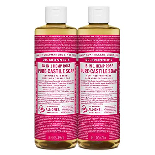 Dr. Bronner's Pure-Castile Liquid Soap - Organic Oils, 18-in-1 Uses, Vegan - 16oz, 2-Pack