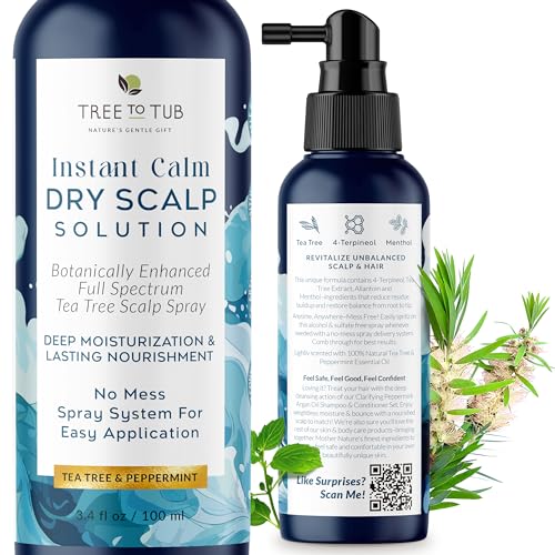 Tree To Tub Scalp Treatment Spray - Moisturizes Dry Scalp, Soothes Itch with Tea Tree - 8oz