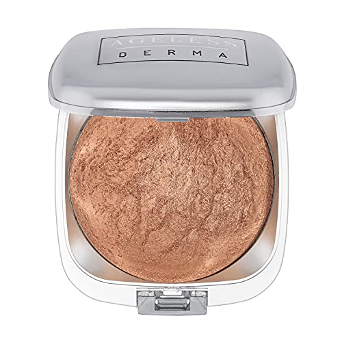 Ageless Derma Baked Mineral Blush - Natural Glow, Botanical Extracts for Sensitive Skin - 0.35oz