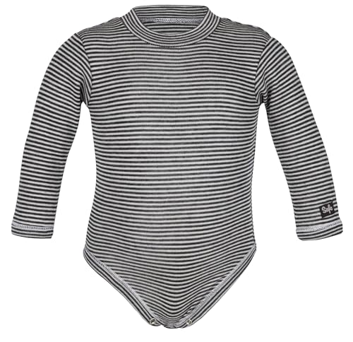 SAFA of Norway Baby Bodysuit - Soft Merino Wool & Tencel Blend for Comfort - Long Sleeve 12-18M