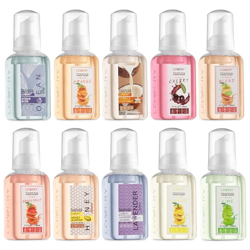 Lovery Foaming Hand Soap Set - Moisturizing Aloe Vera & Essential Oils, 10 Luxurious Scents