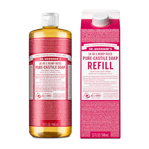 Dr. Bronner's Pure-Castile Liquid Soap - Organic, Vegan, Non-GMO, Refill Carton, 32oz