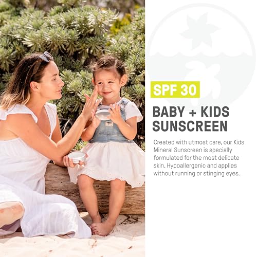 Raw Elements Kids Sunscreen SPF 30 - Non-Nano Zinc Oxide, Reef-Safe, Gluten-Free - 3 oz