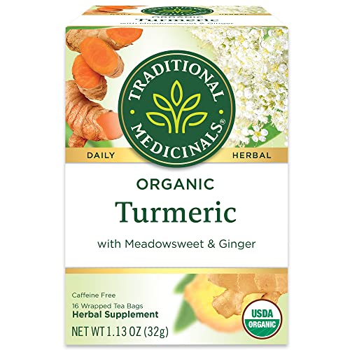 Traditional Medicinals Organic Turmeric Tea - Supports Inflammation Relief, Non-GMO - 16 Tea Bags