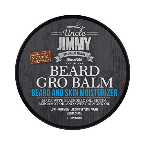 Uncle Jimmy Beard Balm - Hydrates & Tames Unruly Beards, Natural Oils - 2 Fl Oz