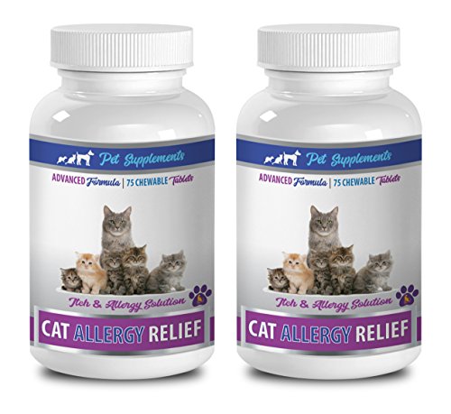 Pet Supplements Cat Allergy Supplement - Natural Itching Relief, Supports Healthy Fur - 150 Chews