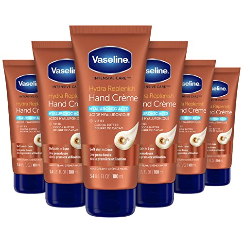 Vaseline Intensive Care Hand Crème - Deep Hydration with Hyaluronic Acid, 3.4 oz, 6 Count