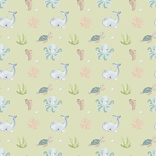 Waterleaf Paper Co. Gift Wrap - 100% Dissolvable, Unique Under the Sea Design - 16 Sq Ft