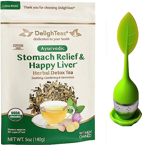 DelighTeas Liver Detox Tea - Supports liver health, USDA Organic, Vegan, 50 Servings, 5oz