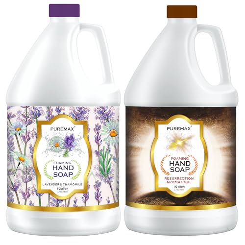 Puremax Foaming Hand Soap - Moisturizing Lavender & Citrus, Natural Ingredients - 2 Gallon Pack