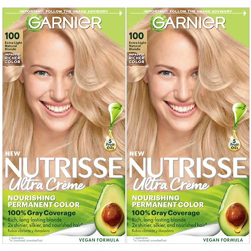 Garnier Hair Color Nutrisse - Nourishing 100 Extra-Light Blonde, 97% Natural Conditioner - 2 Count