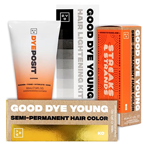 Good Dye Young Hair Dye - Vibrant Copper, Conditioning Formula with UV Protection - 4oz