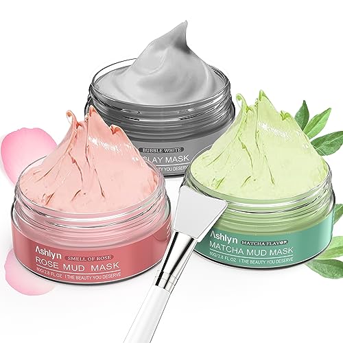 Ashlyn Clay Mask Set - Deep Cleansing, Hydrating Ingredients, Perfect Gift - 240g