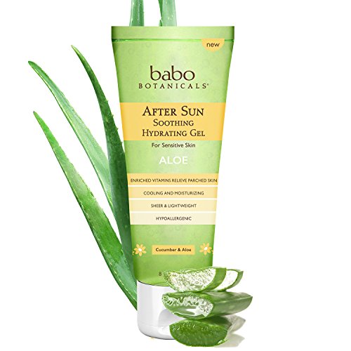 Babo Botanicals After Sun Aloe Vera Gel - Hydrating, Gentle for Sensitive Skin - 8 oz