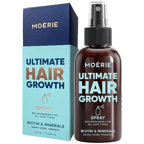 Moerie Hair Growth Spray - Strengthens & Reduces Hair Loss, 125 Natural Nutrients - 5.07 Fl. Oz