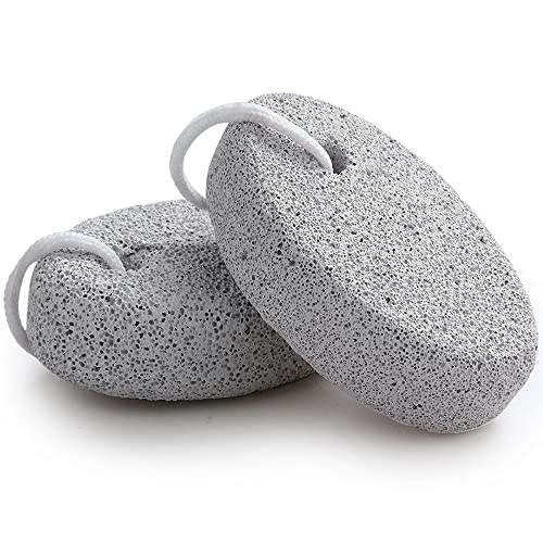 Borogo Natural Pumice Stone Callus Remover - Promotes Circulation, Mini 2-Pack for Feet & Hands