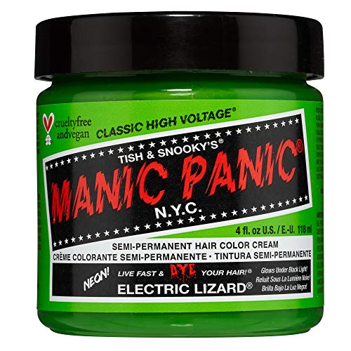 MANIC PANIC Electric Lizard Green Hair Dye - Bright Neon Color, Vegan & Ammonia Free - 4oz