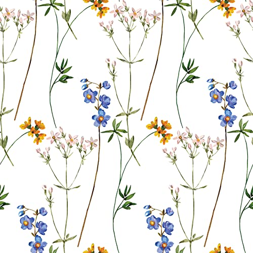 Waterleaf Paper Co. Floral Print Wrapping Paper - 100% Dissolvable, Biodegradable - 12" L x 47" W