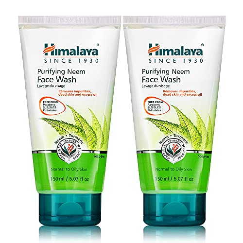 Himalaya Purifying Neem Face Wash - Deep Cleansing, Vegan, Paraben-Free - 5.07 Fl Oz, 2 Pack