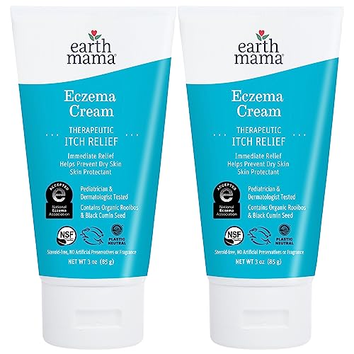 Earth Mama Eczema Cream - Therapeutic Relief for Itchy Skin, Pediatrician Tested - 3oz (2-Pk)