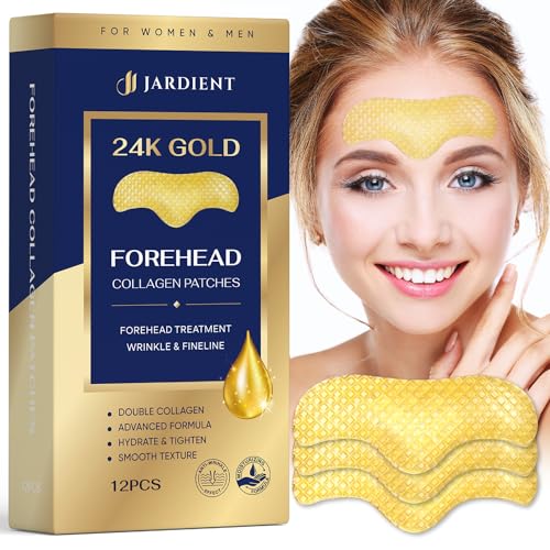 Jardient Collagen Forehead Wrinkle Patches - Hydrating, Nourishing, Deep Skin Care - 12 Packs