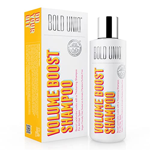Bold Uniq Volumizing Shampoo - Adds Lift & Shine, Nourishes with Almond & Castor Oil - 12oz