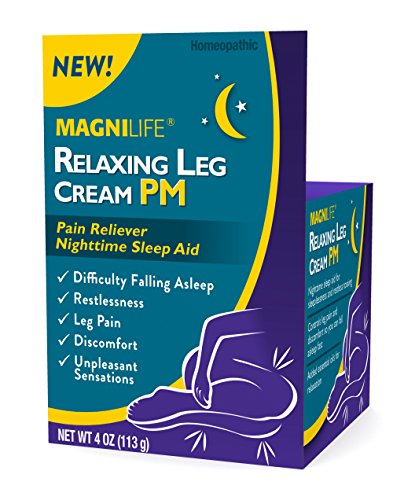 MagniLife Relaxing Leg Cream PM - Soothes Restless Legs, Lavender & Magnesium - 4oz