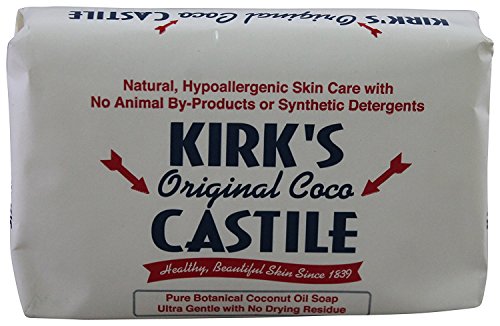 Kirk's Castile Bar Soap - Gentle Coconut Oil Formula for Sensitive Skin - 12 Pack, 4 oz