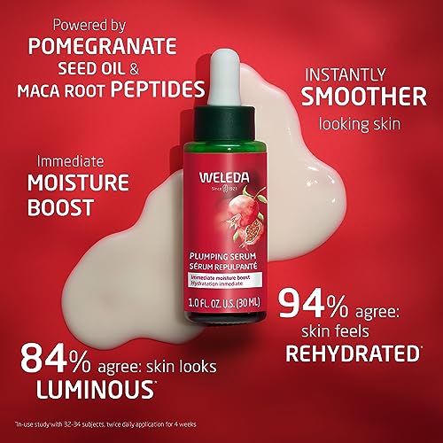 Weleda Face Serum - Hydrating Peptides from Pomegranate & Maca Root, Natural Ingredients - 1oz