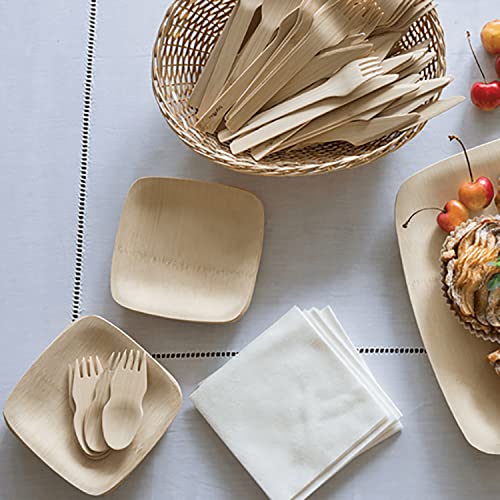 Bambu Compostable Bamboo Plates - 100% Natural, Durable & Lightweight - 3.5 Inch, 250 Pack