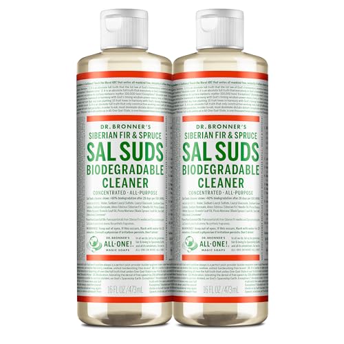 Dr. Bronner's Sal Suds All-Purpose Cleaner - Powerful Pine Cleaner, Biodegradable - 16oz, 2-Pack