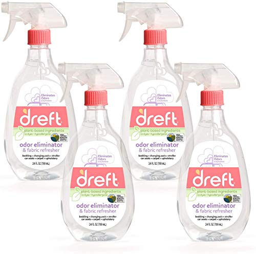 Dreft Fabric Refresher Spray - Plant-Based Odor Eliminator, Hypoallergenic - 24 Fl Oz (Pack of 4)