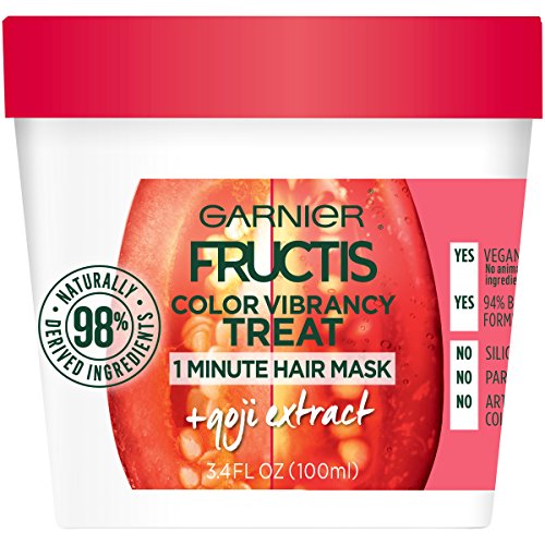 Garnier Fructis Hair Mask - Nourishing Goji & Collagen, Color Vibrancy, 3.4 Fl Oz