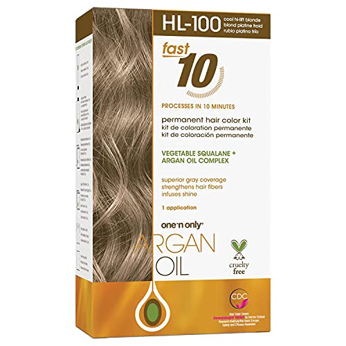 One 'n Only Argan Oil Hair Dye - Quick Gray Coverage, Hydrating Formula, 10 Minutes - HL-100